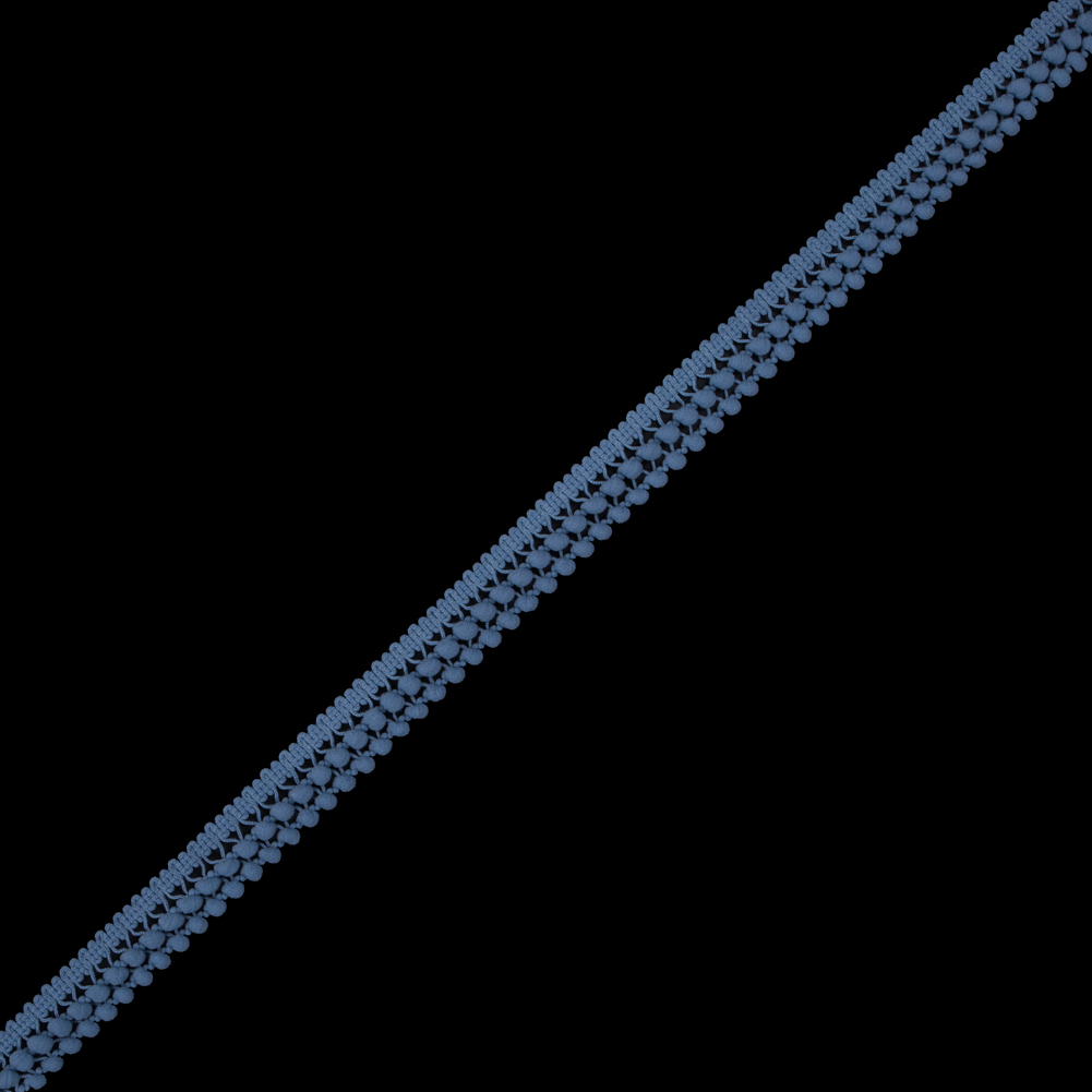 Blue Two Row Mini Pom Pom Trim Blue Two Row Mini Pom Pom Trim