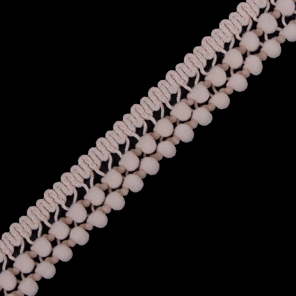Light Blush Two Row Mini Pom Pom Trim