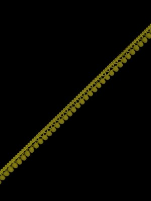 European Chartreuse Single Row Mini Pom Pom Trim European Chartreuse Single Row Mini Pom Pom Trim