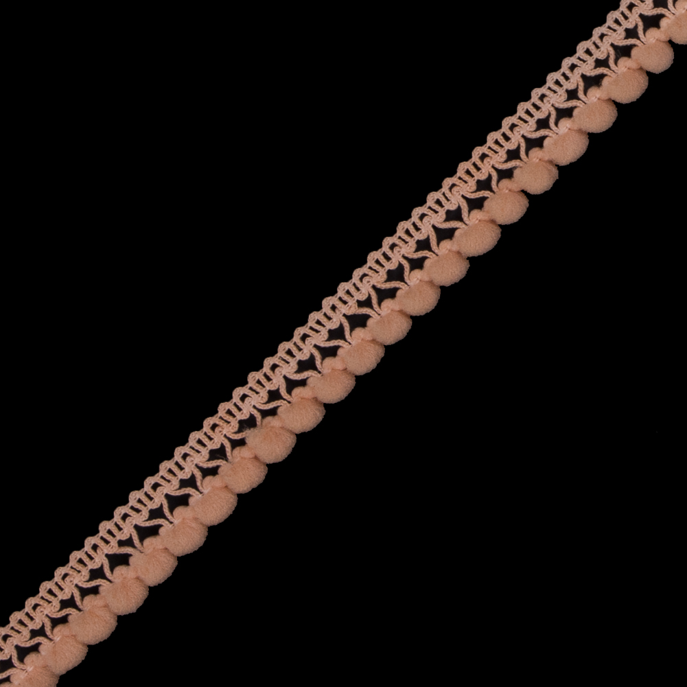 European Light Mango Single Row Mini Pom Pom Trim