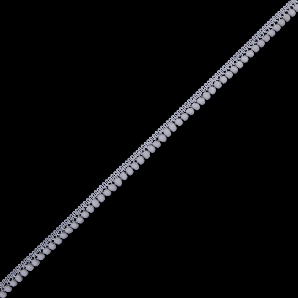 European Silver Single Row Mini Pom Pom Trim European Silver Single Row Mini Pom Pom Trim