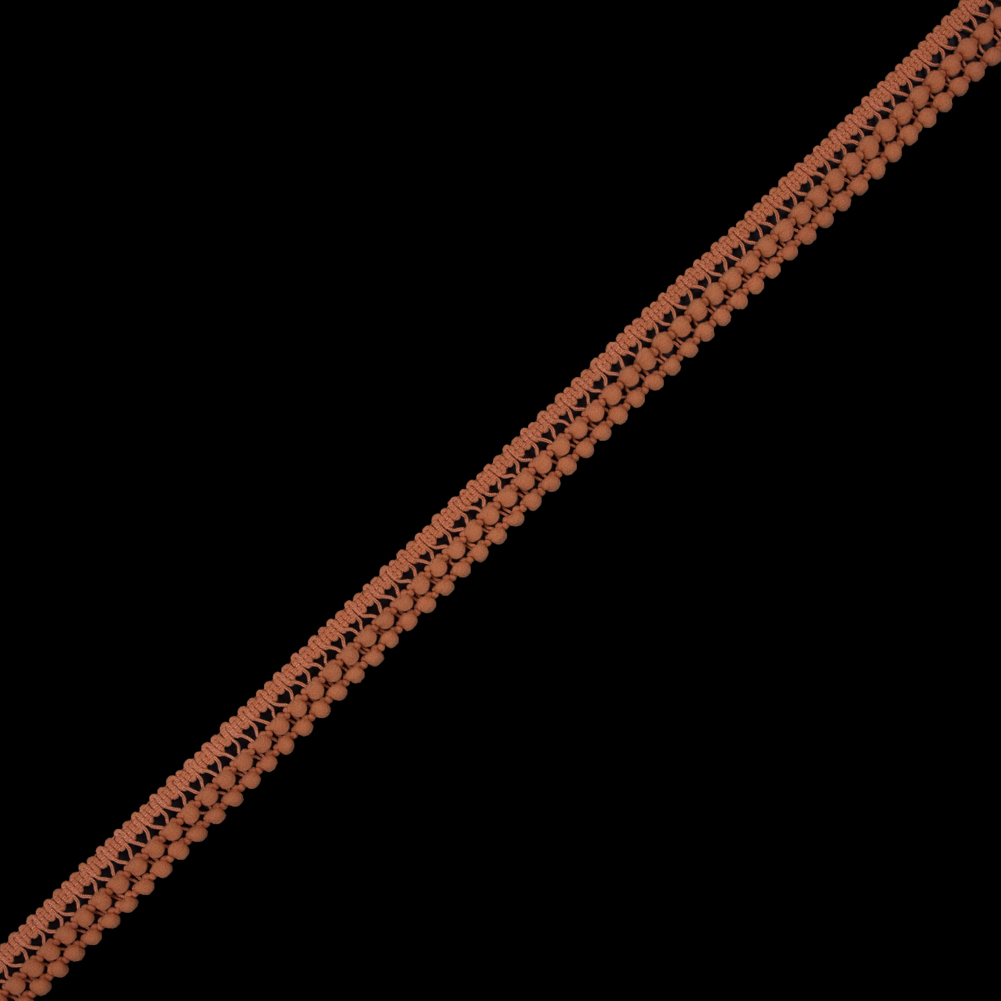 Pumpkin Two Row Mini Pom Pom Trim