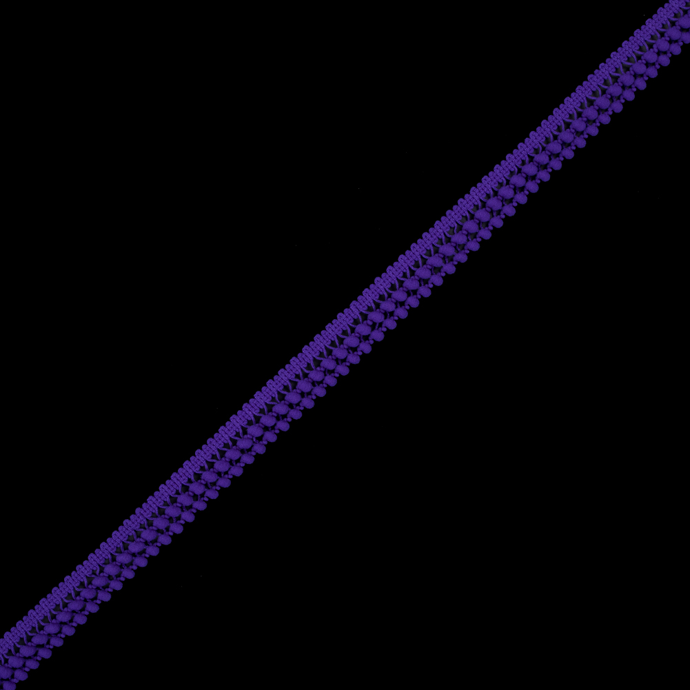 Purple Two Row Mini Pom Pom Trim Purple Two Row Mini Pom Pom Trim