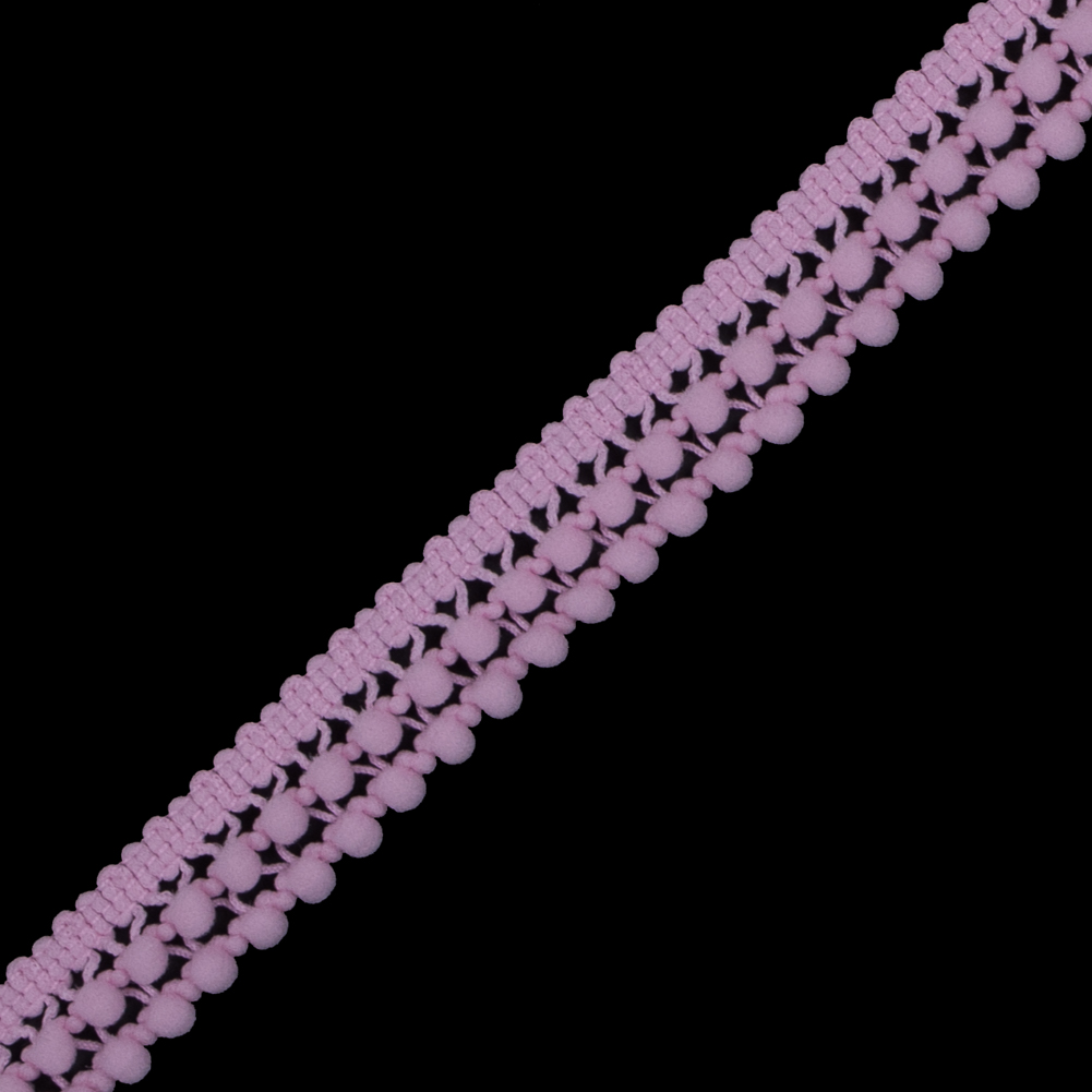 Pink Two Row Mini Pom Pom Trim