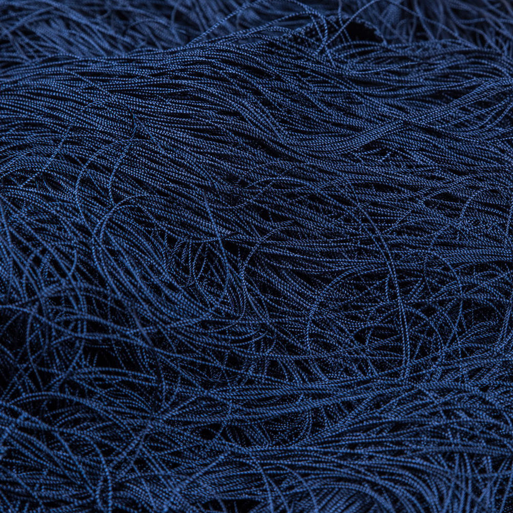 Dark Navy European Chainette Fringe Trim - 40"