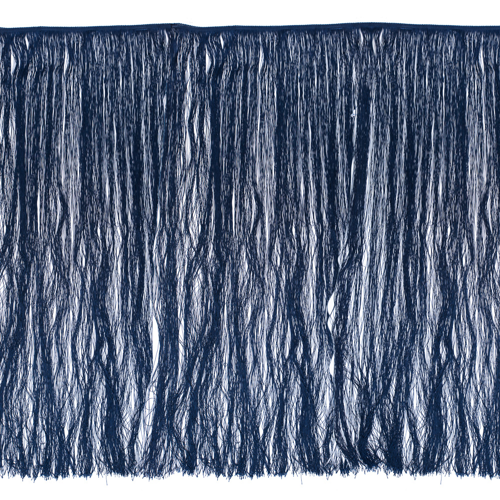 Dark Navy European Chainette Fringe Trim – 40″ Dark Navy European Chainette Fringe Trim – 40″
