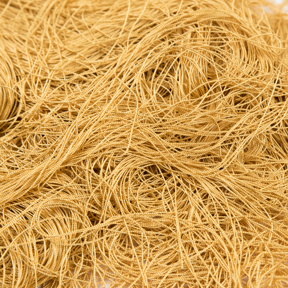 Gold European Chainette Fringe Trim - 40"