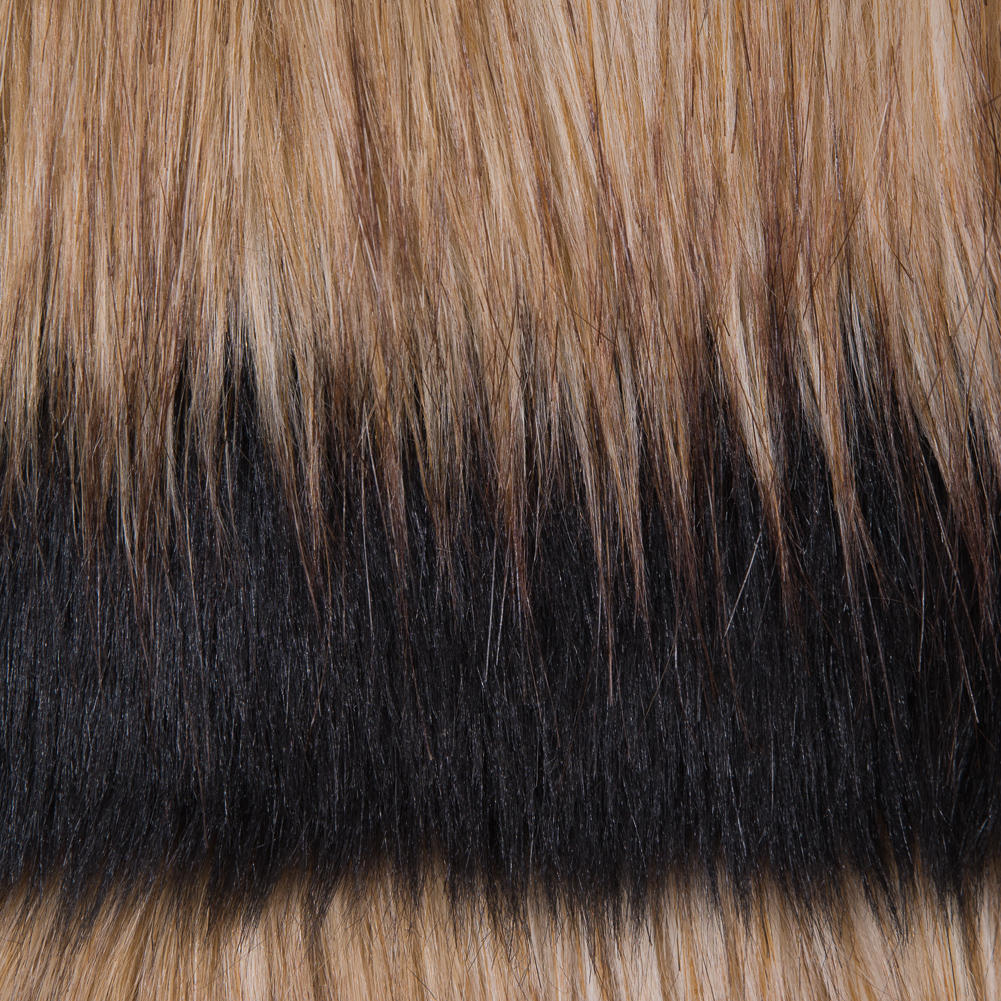 Brown and Black Striped Faux Fur