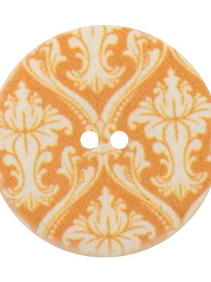 Italian Pale Marigold Damask Printed Button – 54L/34mm Italian Pale Marigold Damask Printed Button – 54L/34mm