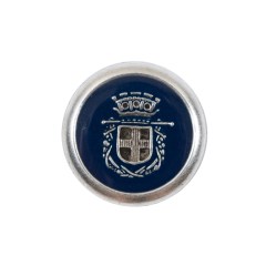 Italian Patriot Blue and Silver Crest Metal Button – 36L/23mm Italian Patriot Blue and Silver Crest Metal Button – 36L/23mm