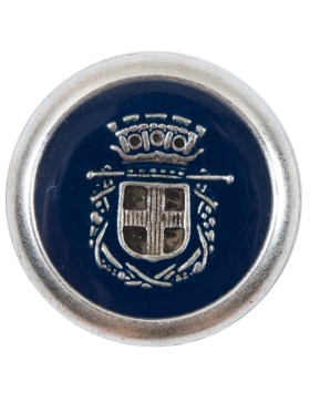Italian Patriot Blue and Silver Crest Metal Button – 44L/28mm Italian Patriot Blue and Silver Crest Metal Button – 44L/28mm