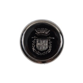 Italian Black and Silver Crest Metal Button – 36L/23mm Italian Black and Silver Crest Metal Button – 36L/23mm