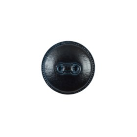 Italian Navy Faux Leather Plastic Button – 24L/15mm Italian Navy Faux Leather Plastic Button – 24L/15mm