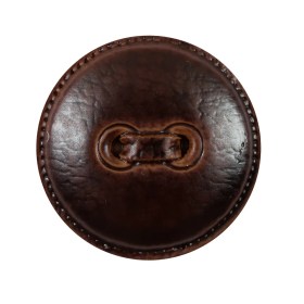Italian Dark Brown Faux Leather Plastic Button – 48L/30.5mm Italian Dark Brown Faux Leather Plastic Button – 48L/30.5mm