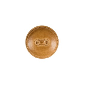 Italian Light Brown Faux Leather Plastic Button – 24L/15mm Italian Light Brown Faux Leather Plastic Button – 24L/15mm