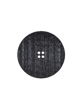 Italian Black Textured 4-Hole Button – 28L/18mm Italian Black Textured 4-Hole Button – 28L/18mm