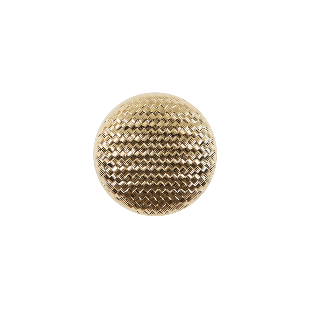 Italian Gold Basketwoven Plastic Button – 24L/15mm Italian Gold Basketwoven Plastic Button – 24L/15mm