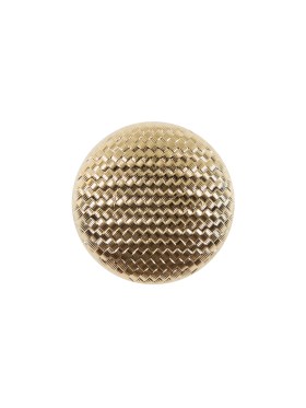 Italian Gold Basketwoven Plastic Button – 24L/15mm Italian Gold Basketwoven Plastic Button – 24L/15mm