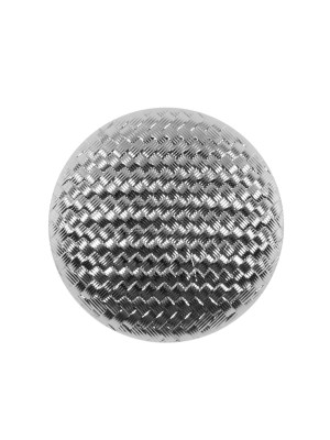 Italian Silver Basketwoven Plastic Button – 36L/23mm Italian Silver Basketwoven Plastic Button – 36L/23mm