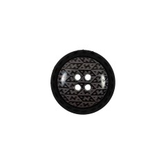 Italian Black and Elderberry Purple Geometric Domed Button – 24L/15mm Italian Black and Elderberry Purple Geometric Domed Button – 24L/15mm