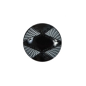 Italian Black and White Novelty Plastic Button – 32L/20mm Italian Black and White Novelty Plastic Button – 32L/20mm