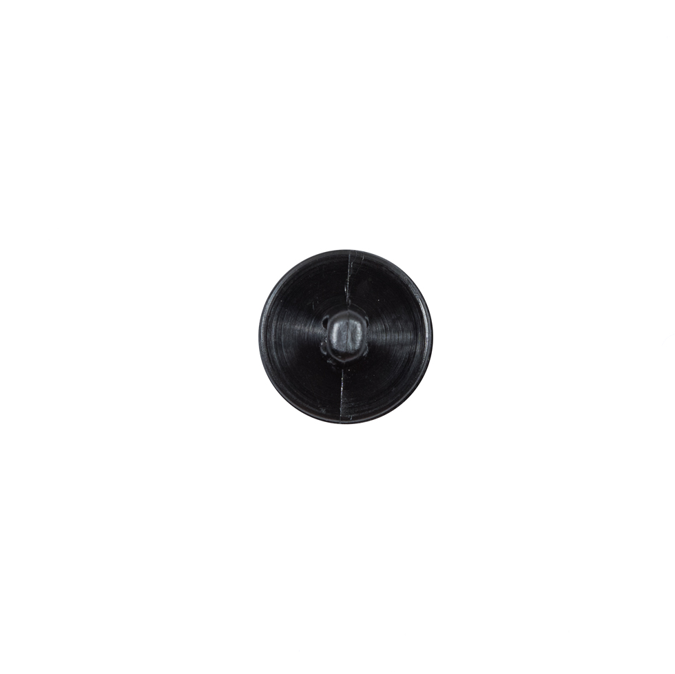 Italian Black Textured Plastic Button - 16L/10mm