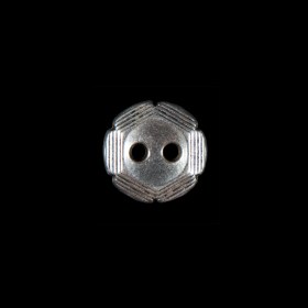 Italian Silver Floral 2-Hole Metal Button – 20L/12.5mm Italian Silver Floral 2-Hole Metal Button – 20L/12.5mm
