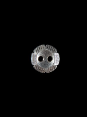 Italian Silver 2-Hole Metal Button – 16L/10mm Italian Silver 2-Hole Metal Button – 16L/10mm