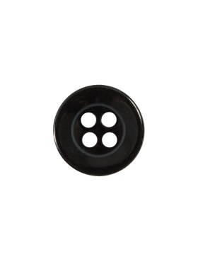 Italian Black 4-Hole Plastic Button – 20L/12.5mm Italian Black 4-Hole Plastic Button – 20L/12.5mm