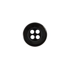 Italian Black 4-Hole Plastic Button – 20L/12.5mm Italian Black 4-Hole Plastic Button – 20L/12.5mm