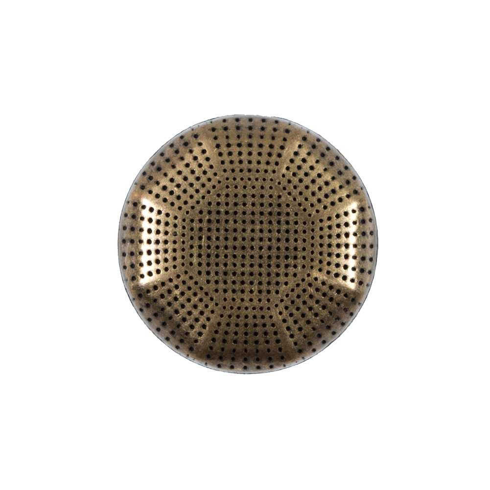 Italian Gold Perforated Metal Button – 36L/23mm Italian Gold Perforated Metal Button – 36L/23mm