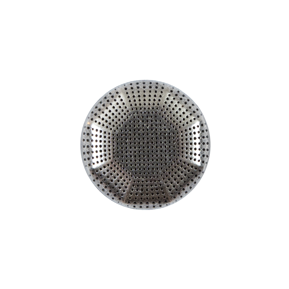 Italian Silver Perforated Metal Button – 32L/20mm Italian Silver Perforated Metal Button – 32L/20mm