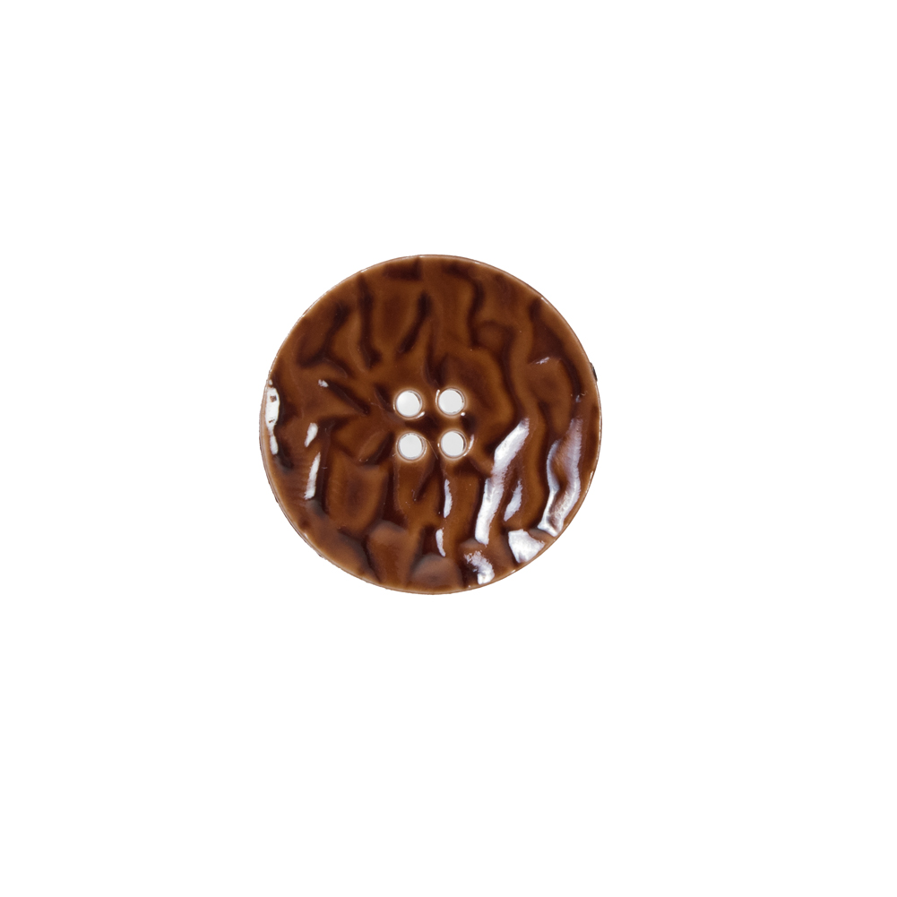 Italian Toffee Brown Textured Button – 24L/15mm Italian Toffee Brown Textured Button – 24L/15mm