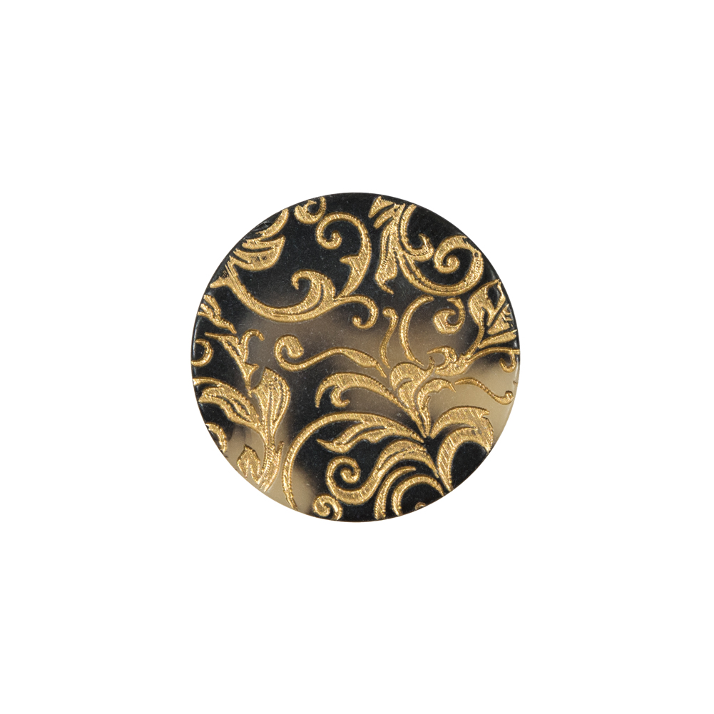 Italian Gold Etched Horn Button – 32L/20mm Italian Gold Etched Horn Button – 32L/20mm