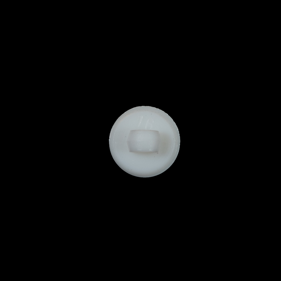 Italian White Textured Plastic Button - 16L/10mm
