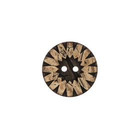 Italian Brown Carved Coconut Button – 24L/15mm Italian Brown Carved Coconut Button – 24L/15mm
