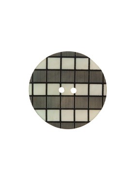 Italian Black and White Checkered Mother Of Pearl Button – 28L/18mm Italian Black and White Checkered Mother Of Pearl Button – 28L/18mm