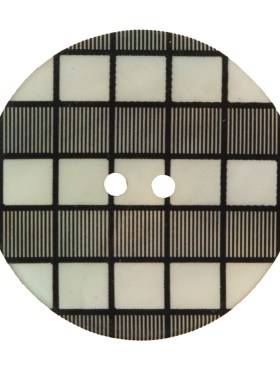 Italian Black and White Checkered Mother Of Pearl Button – 54L/34mm Italian Black and White Checkered Mother Of Pearl Button – 54L/34mm
