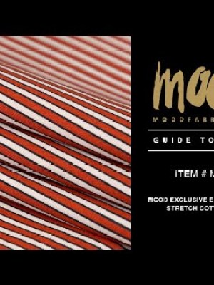 Stretch Cotton Sateen – Red and White Stripes – Evening Draws In Print – Mood Exclusive Kenko Collection Stretch Cotton Sateen – Red and White Stripes – Evening Draws In Print – Mood Exclusive Kenko Collection