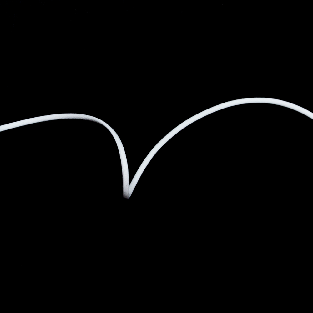 Italian White Elastic Drawstring – 0.125″ Italian White Elastic Drawstring – 0.125″