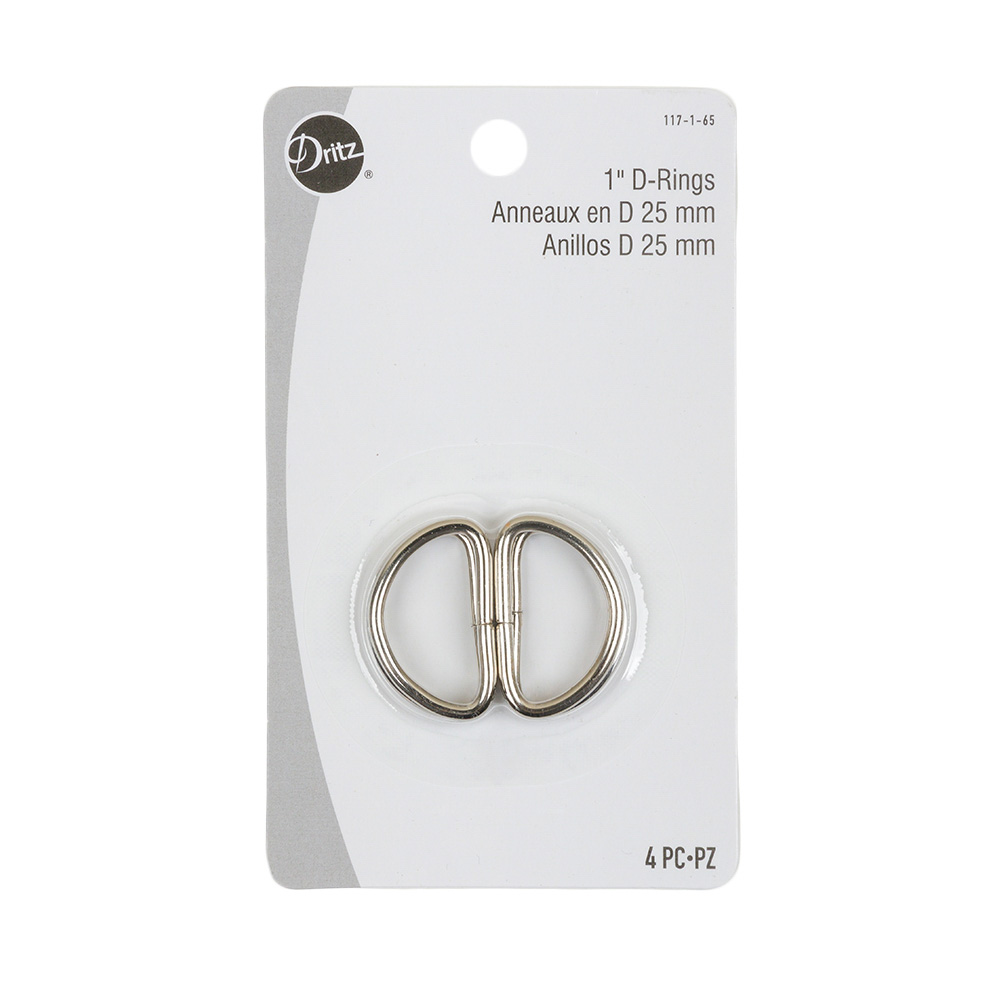 Dritz 4pc Nickel D-Rings – 1″ Dritz 4pc Nickel D-Rings – 1″