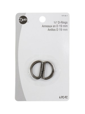 Dritz 4pc Black D-Rings – 0.75″ Dritz 4pc Black D-Rings – 0.75″