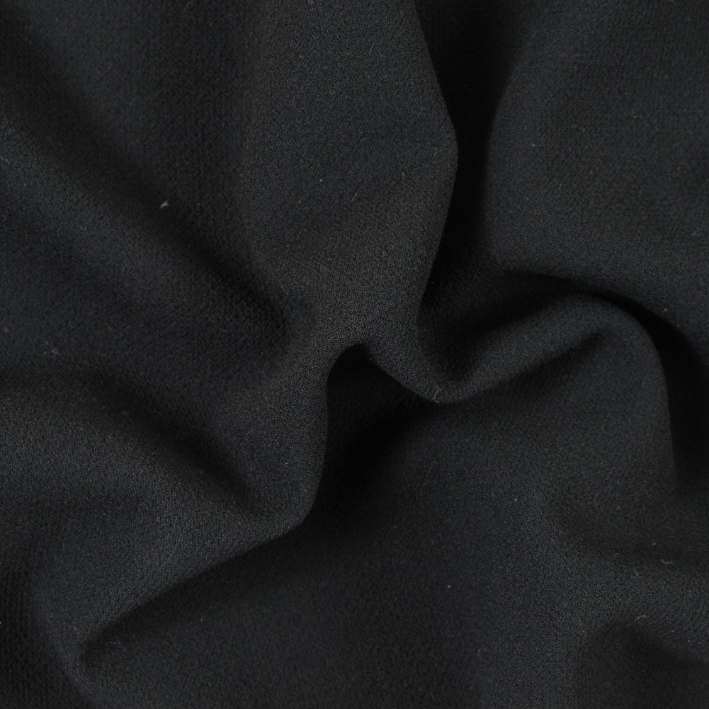 Black 100% Double Wool Crepe Black 100% Double Wool Crepe