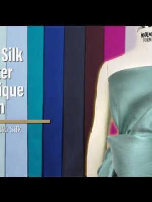 Polyester and Silk Mikado Pique Made in Italy – Black – Premium Collection Polyester and Silk Mikado Pique Made in Italy – Black – Premium Collection