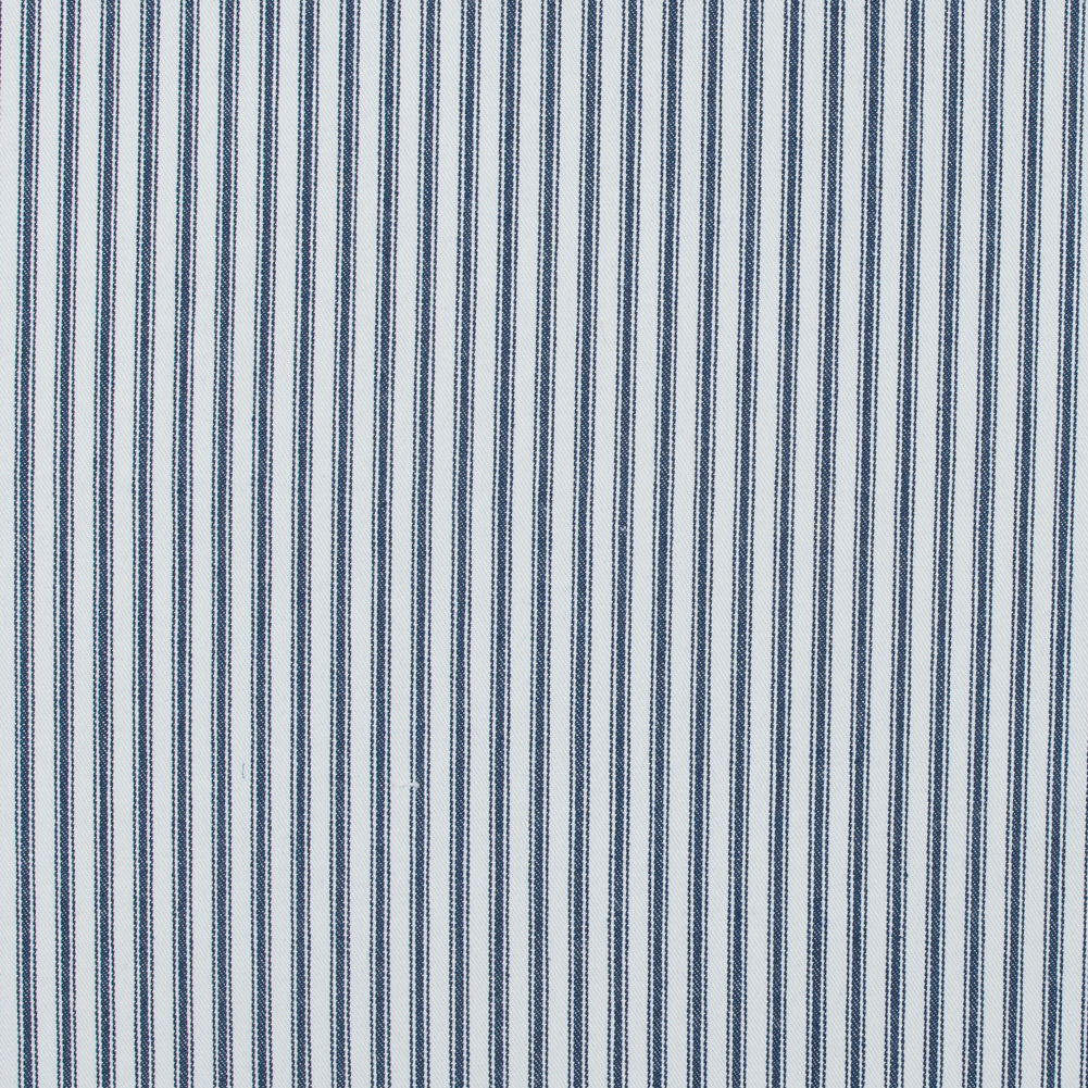 Ruth Navy and White Ticking Striped Cotton Twill Ruth Navy and White Ticking Striped Cotton Twill