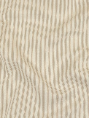 Ruth Linen and White Ticking Striped Cotton Twill Ruth Linen and White Ticking Striped Cotton Twill