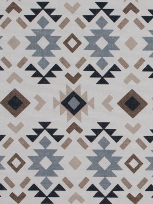 Beige and Gray Geometric Printed Brushed Canvas Beige and Gray Geometric Printed Brushed Canvas