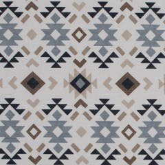 Beige and Gray Geometric Printed Brushed Canvas Beige and Gray Geometric Printed Brushed Canvas