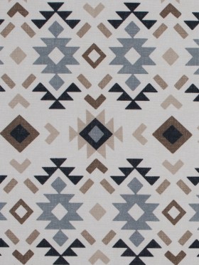 Beige and Gray Geometric Printed Brushed Canvas Beige and Gray Geometric Printed Brushed Canvas