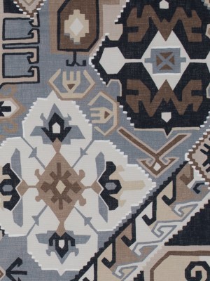 Beige and Gray Aztec Printed Brushed Canvas Beige and Gray Aztec Printed Brushed Canvas